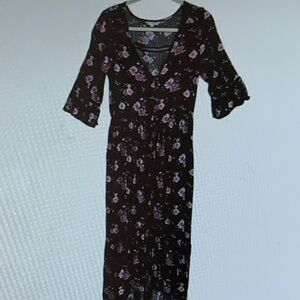 American Eagle Outfitters Black Floral Maxi Dress